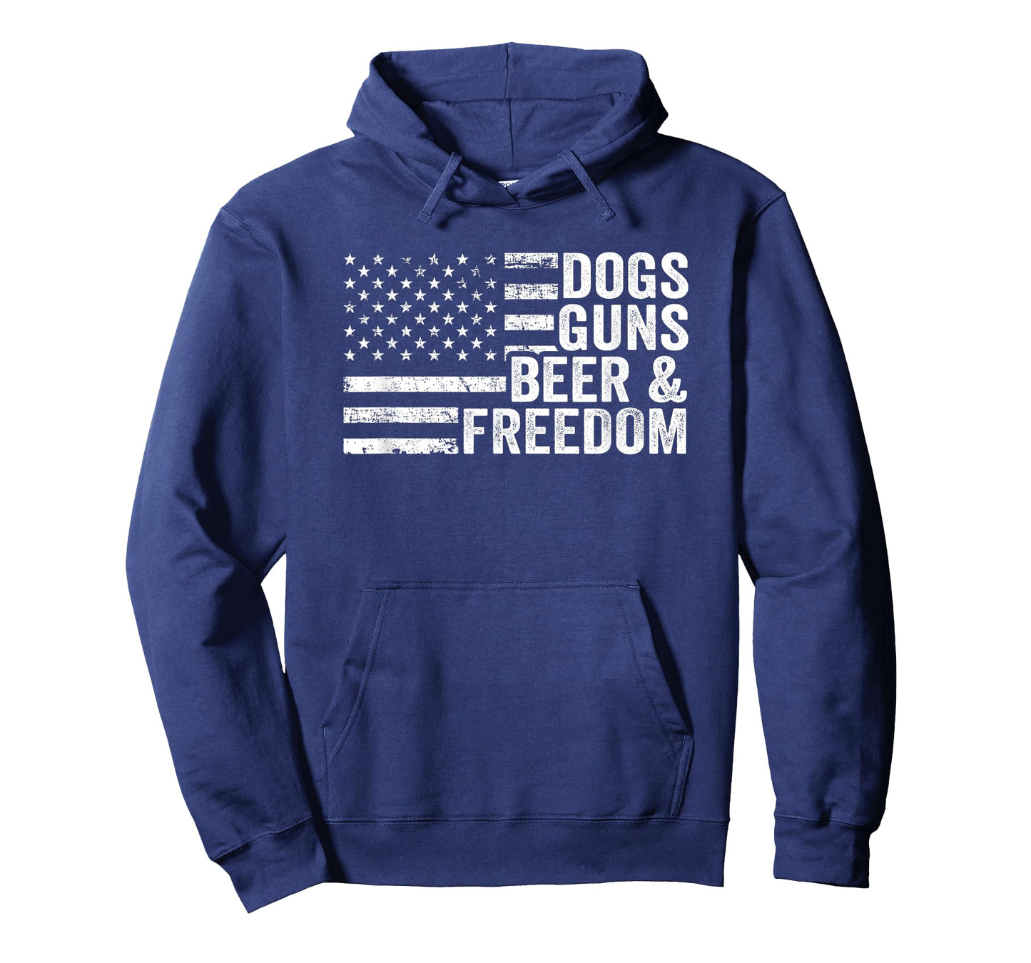 DOGS GUNS & BEER FREEDOM - Pro Gun - Dog Lover - USA Flag Women Men T-Shirt