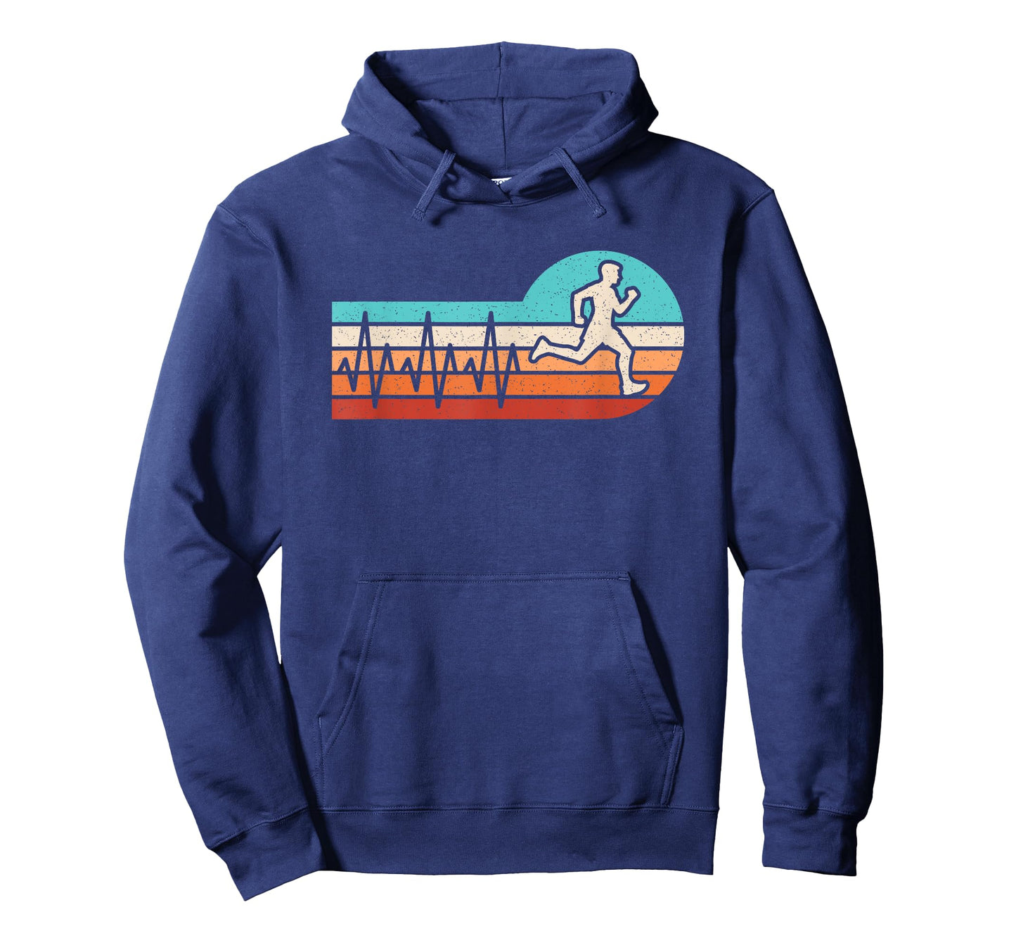 Running Heartbeat Run Retro Running Runner Men Women Kids T-Shirt