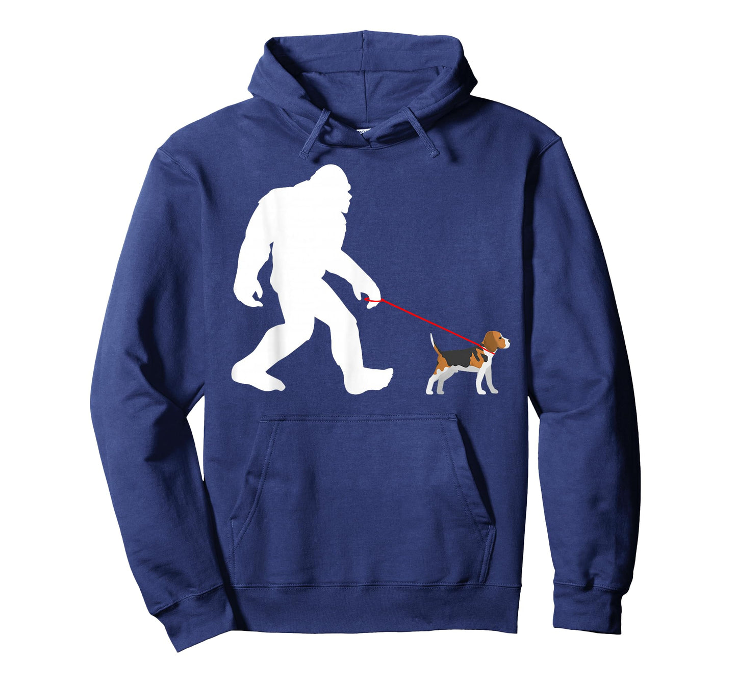 Bigfoot Walking Beagle Sasquatch with Beagle Dog T-Shirt