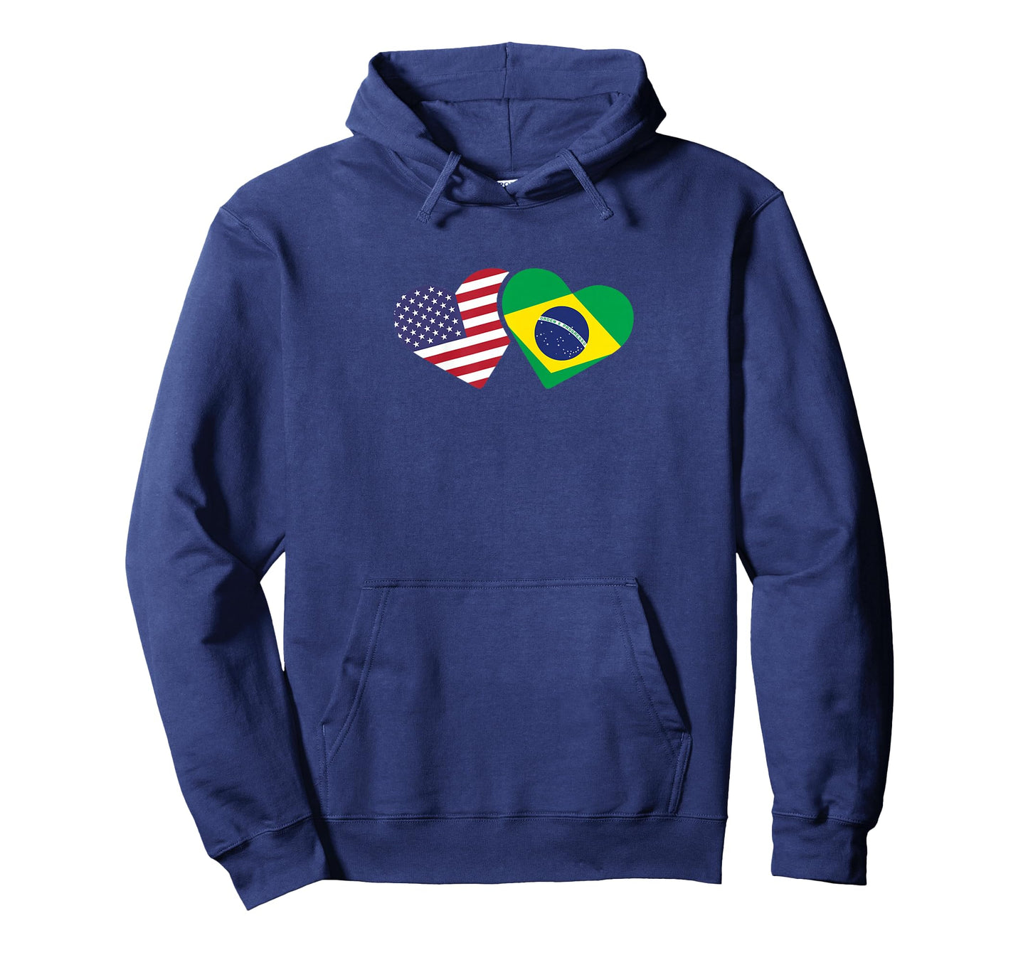 Brazil USA Flag T Shirt Heart Brazilian Americans Love Cute T-Shirt