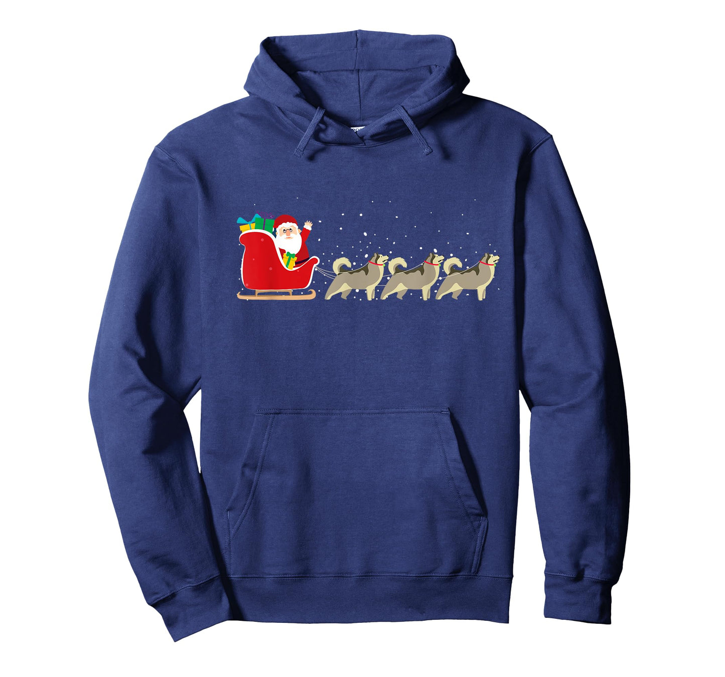 Husky Santa Christmas Sleigh - Funny Husky Xmas T-Shirt