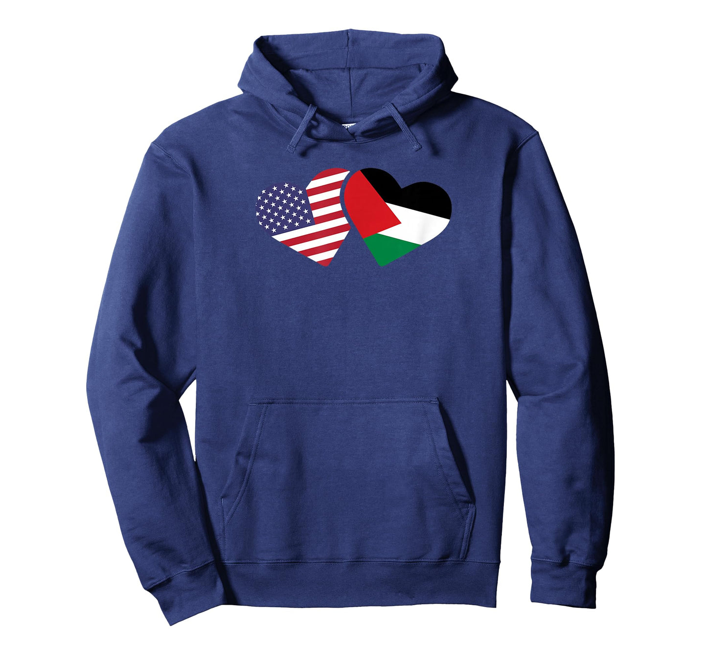 USA Palestine Flag T Shirt Heart Palestinian American Love T-Shirt