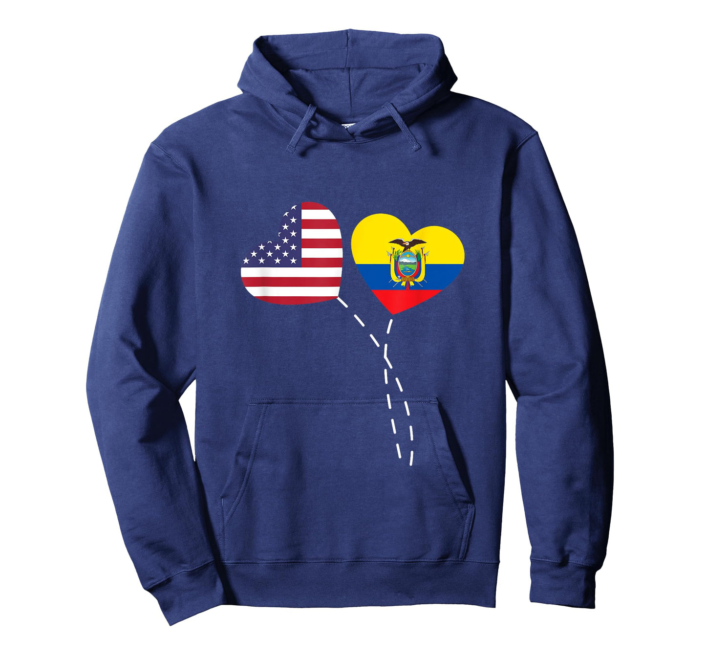 Loving USA Ecuador Flag Heart Ecuadorian Americans Love T-Shirt