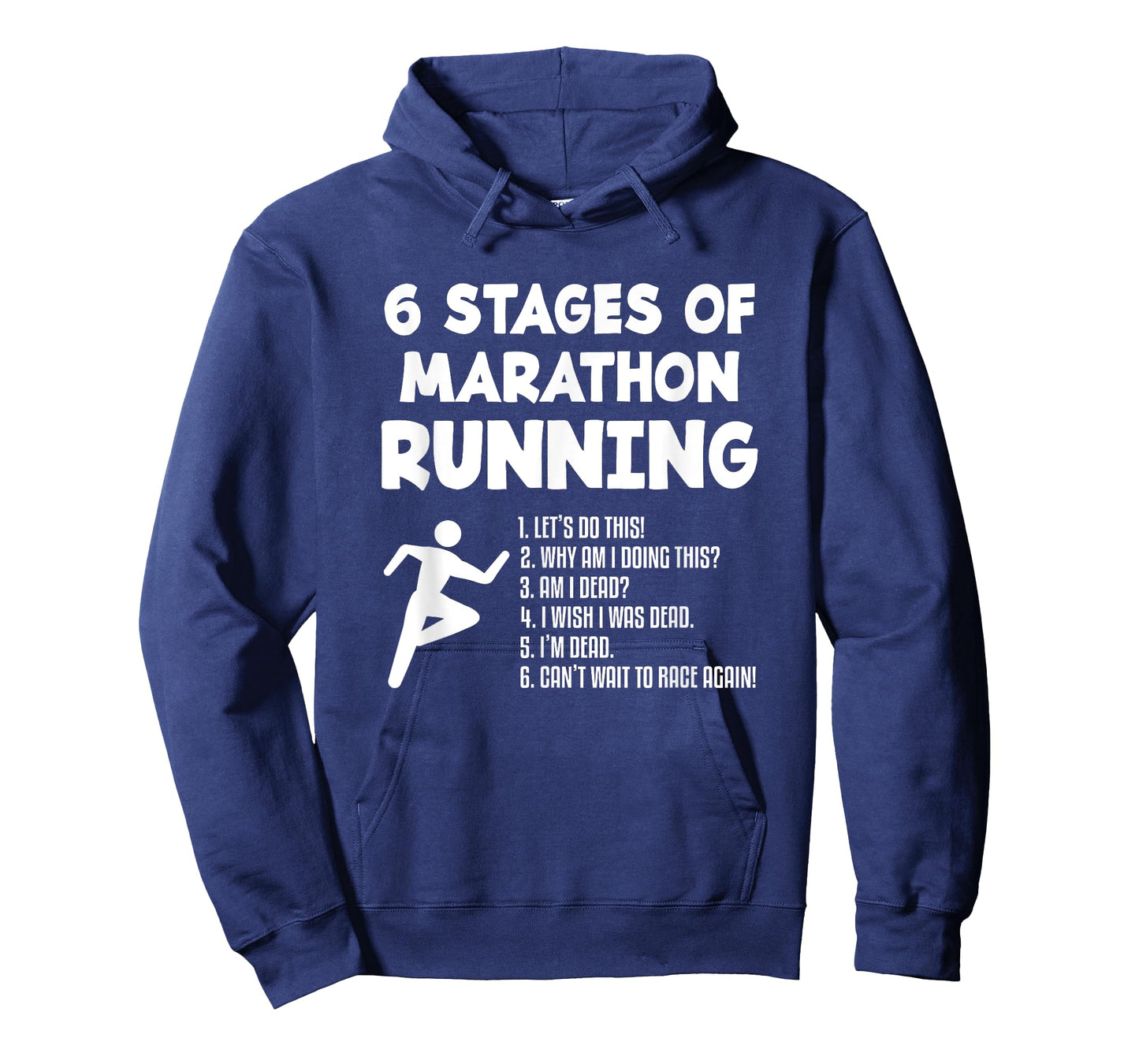 6 Stages Of Marathon Running Runner Marathoner T-Shirt