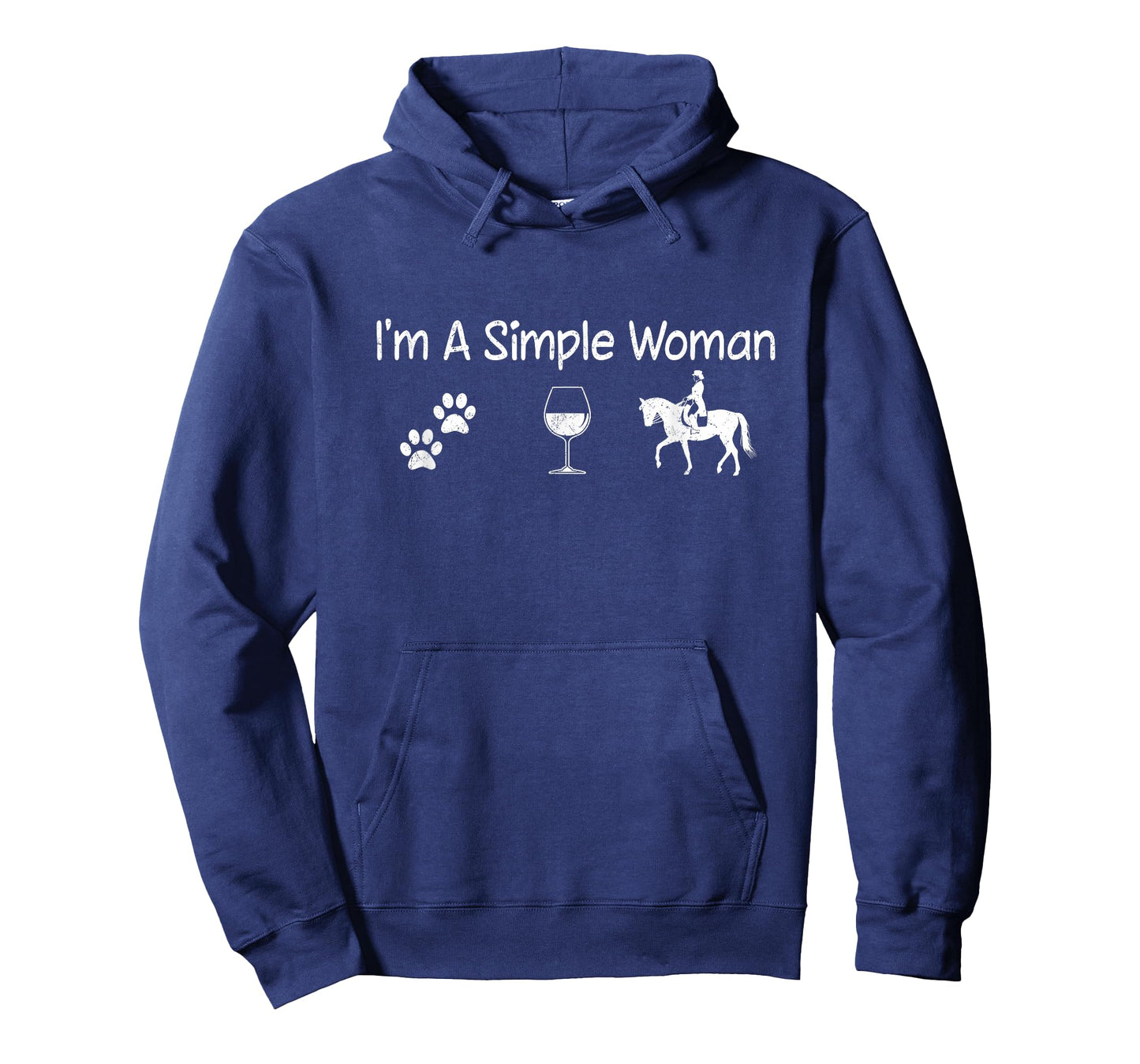 I'm A Simple Woman Wine Dog Horse Tee For Mom Mother's Day T-Shirt
