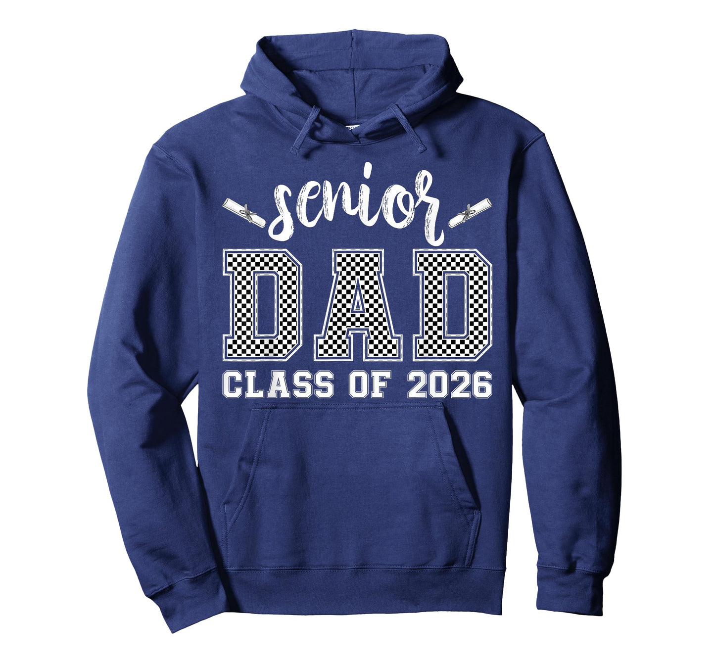 Checkered Senior Dad 2026 Class Of 26 Proud Dad of Graduate T-Shirt