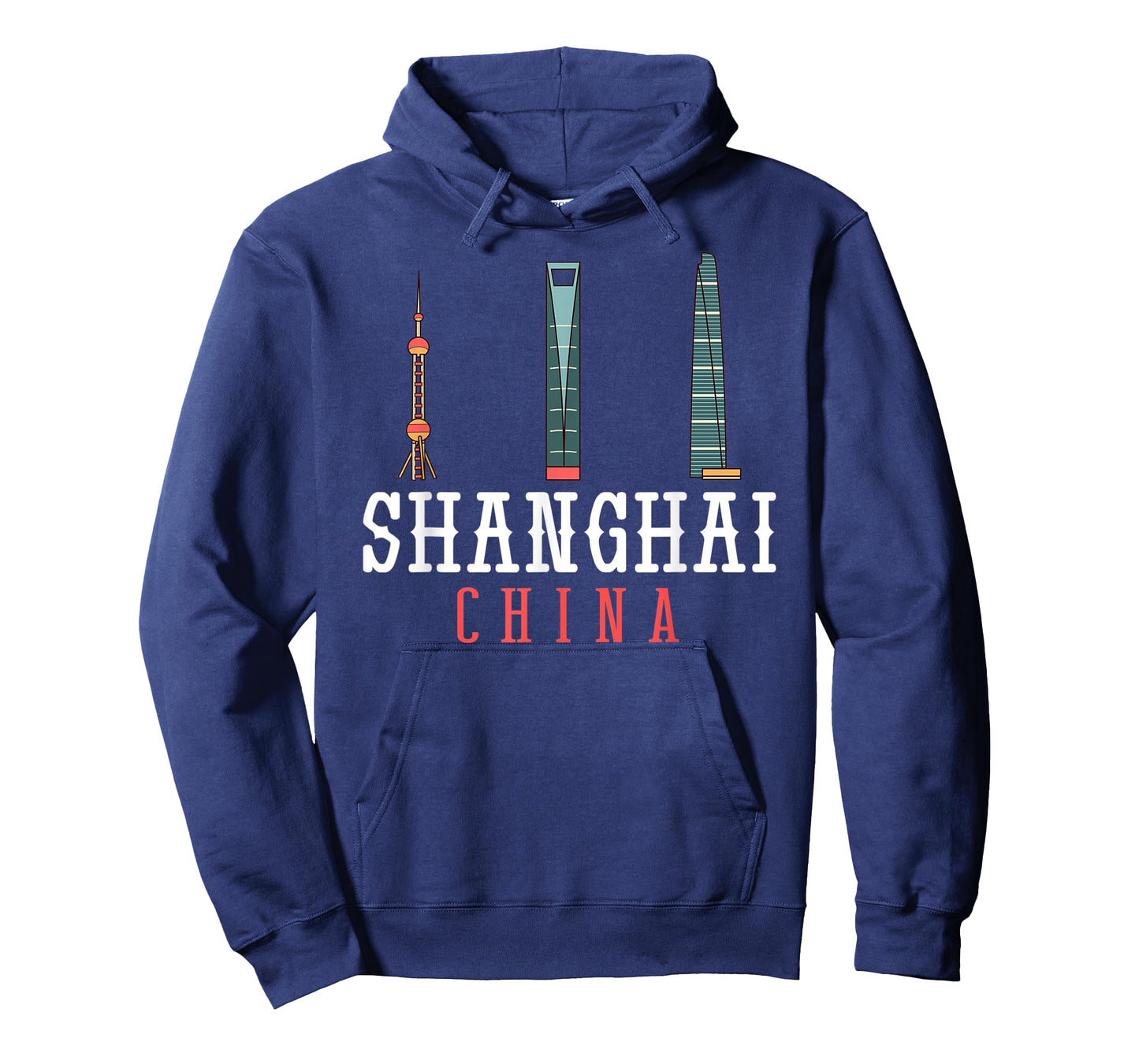 Shanghai China City Skyline Map T-Shirt