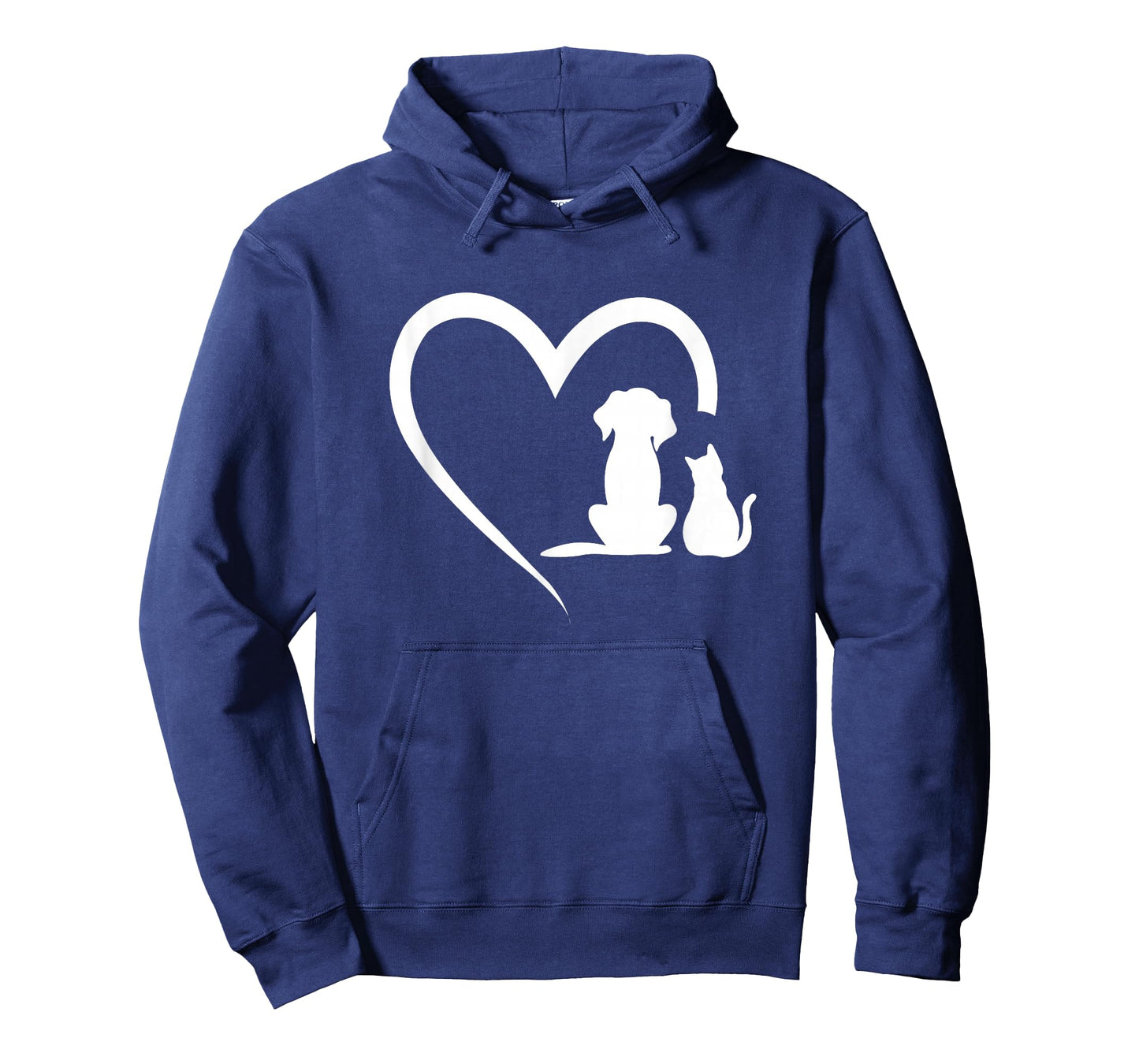 Dog Puppy and Baby Cat Heart - Animal Dog & Cat Heart T-Shirt Small
