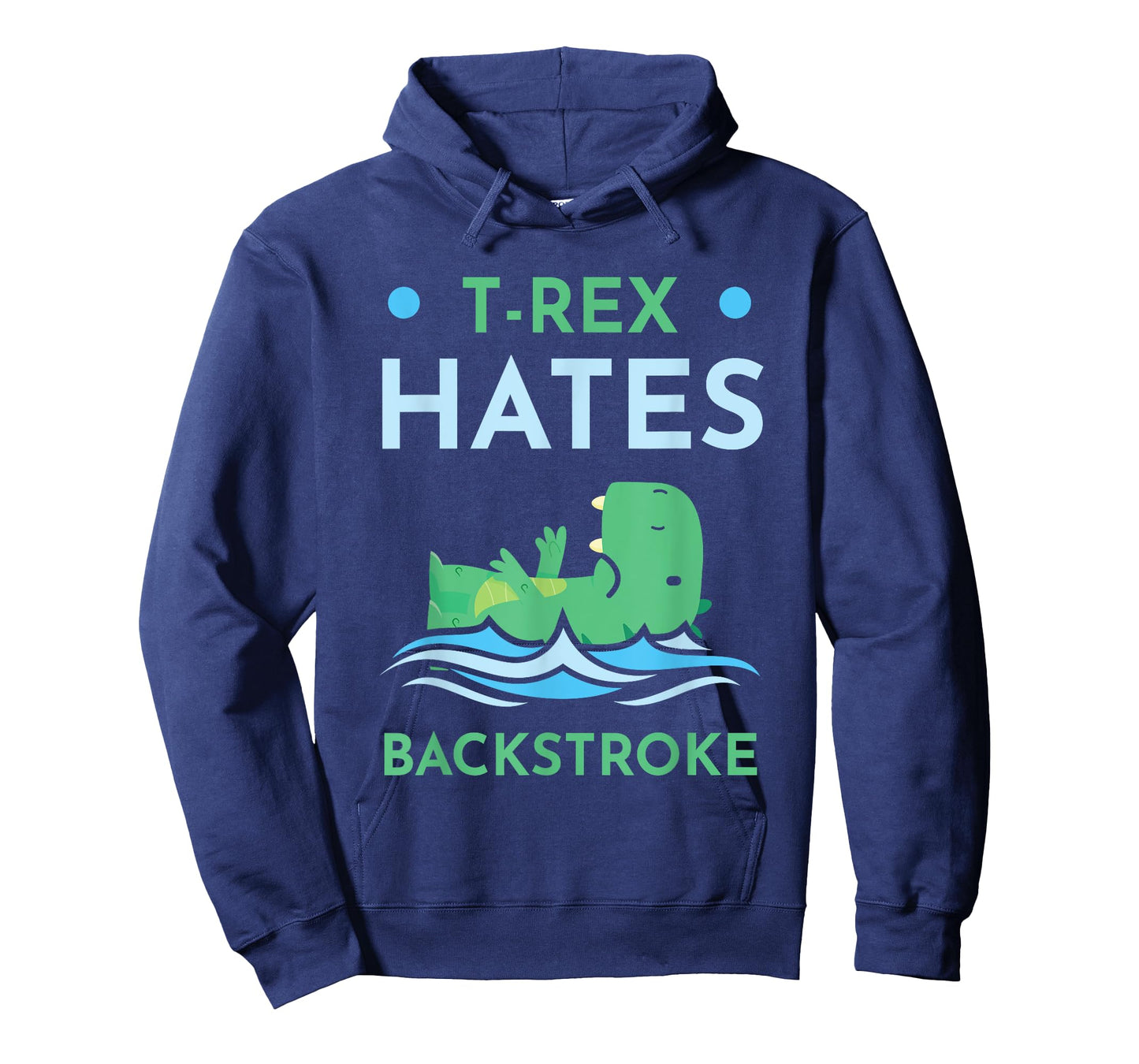 T-Rex Hates Backstroke Swimmer Funny Swimming Lovers T-Shirt
