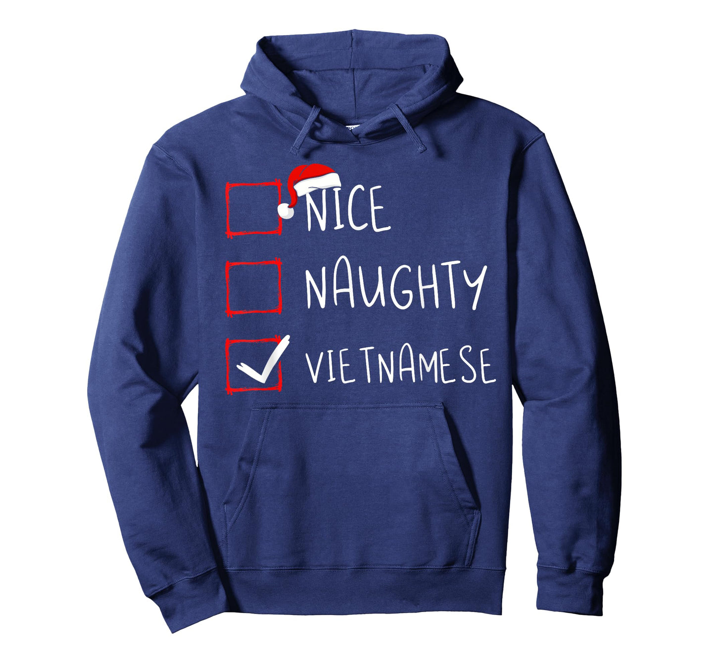 Cute Vietnamese Christmas Vietnam Nice Naughty Vietnamese T-Shirt - Black, Unisex, Round Neck, Short Sleeve, Christmas, Casual, T-Shirt, Small