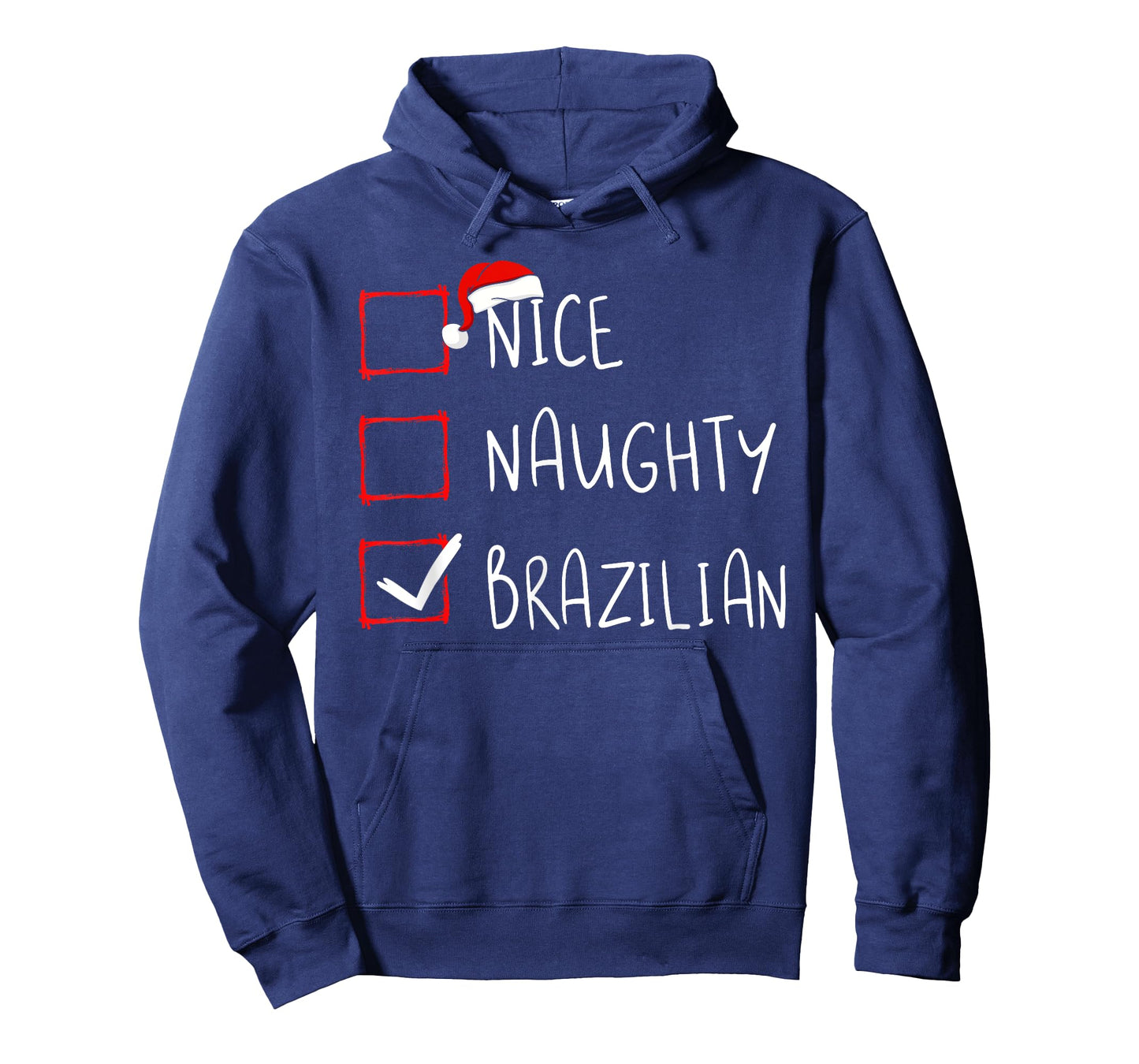 Nice Naughty Brazilian Christmas Brazil Roots Heritage T-Shirt