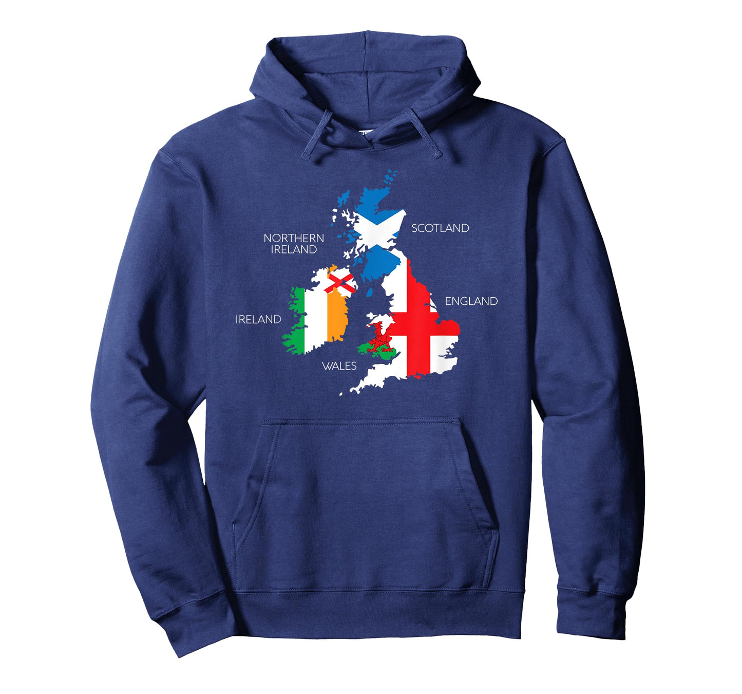 British Isles Sea Ireland Scotland Wales England Map Coins T-Shirt