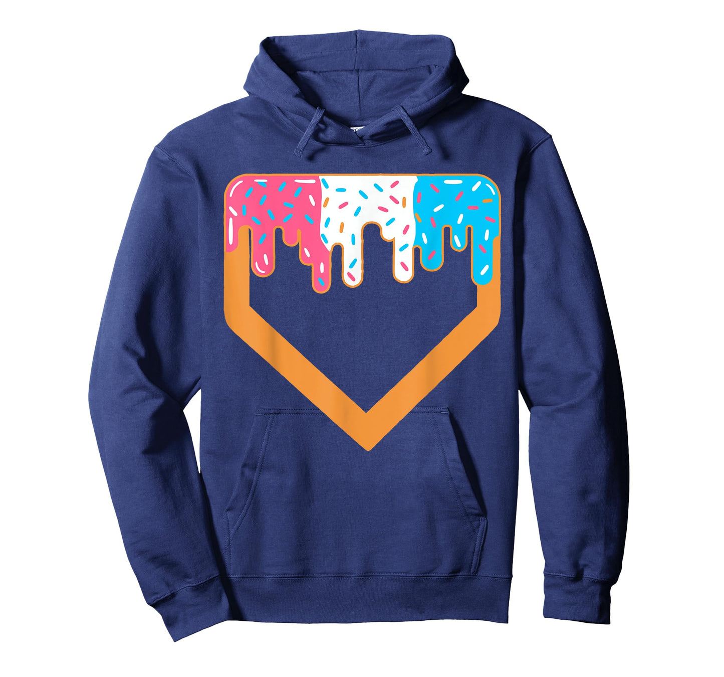 Baseball Home Plate Dripping Ice Cream Drip Youth Boys T-Shirt