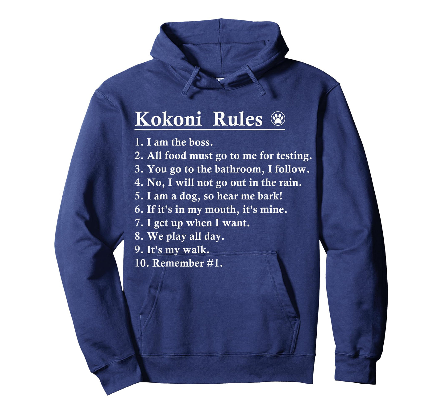 Funny Kokoni Dog Rules T-Shirt for Men Women Kids