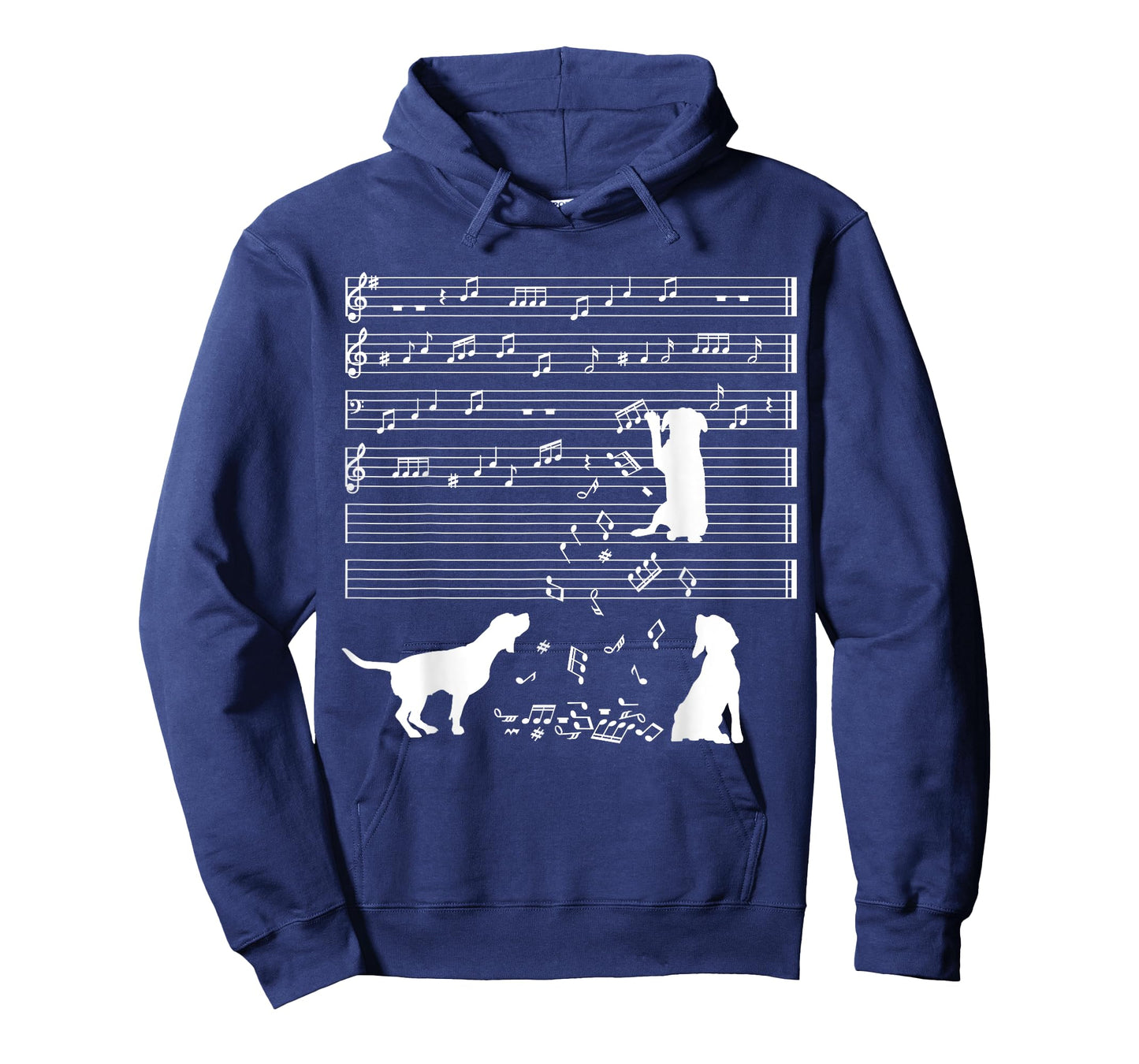 Cute Canine Dog Musical Note Clef Musician T-Shirt for Men Women Kids
