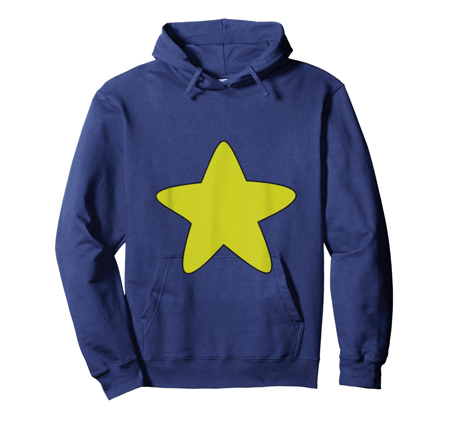 Bright Yellow Star Belly Shirt, Distressed Gold Star Stomach T-Shirt