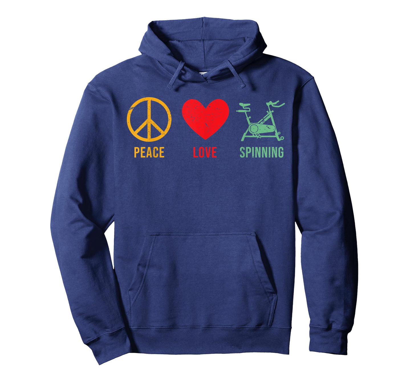 Cute Spin Instructor Peace Love Spinning Cycle Spinner Bike T-Shirt