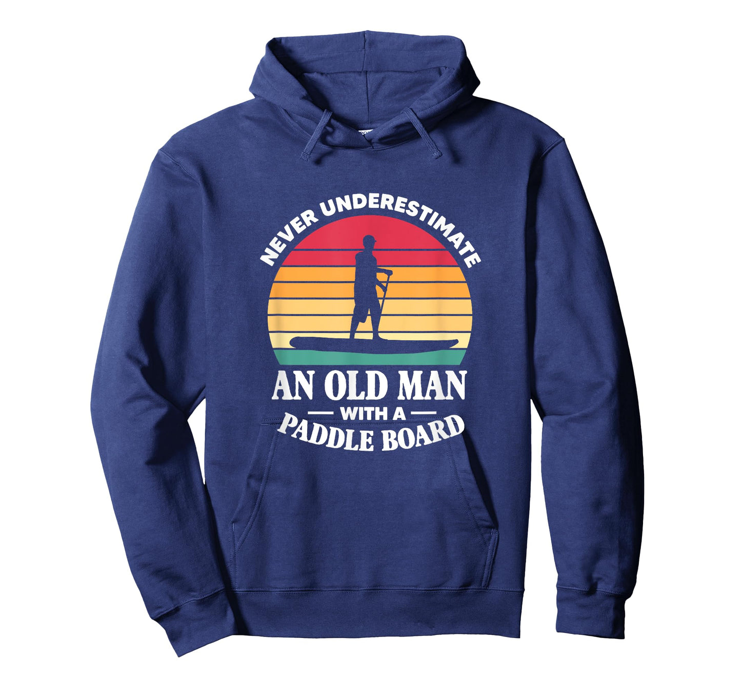 SUP Never Underestimate An Old Man With A Paddle Board Retro T-Shirt