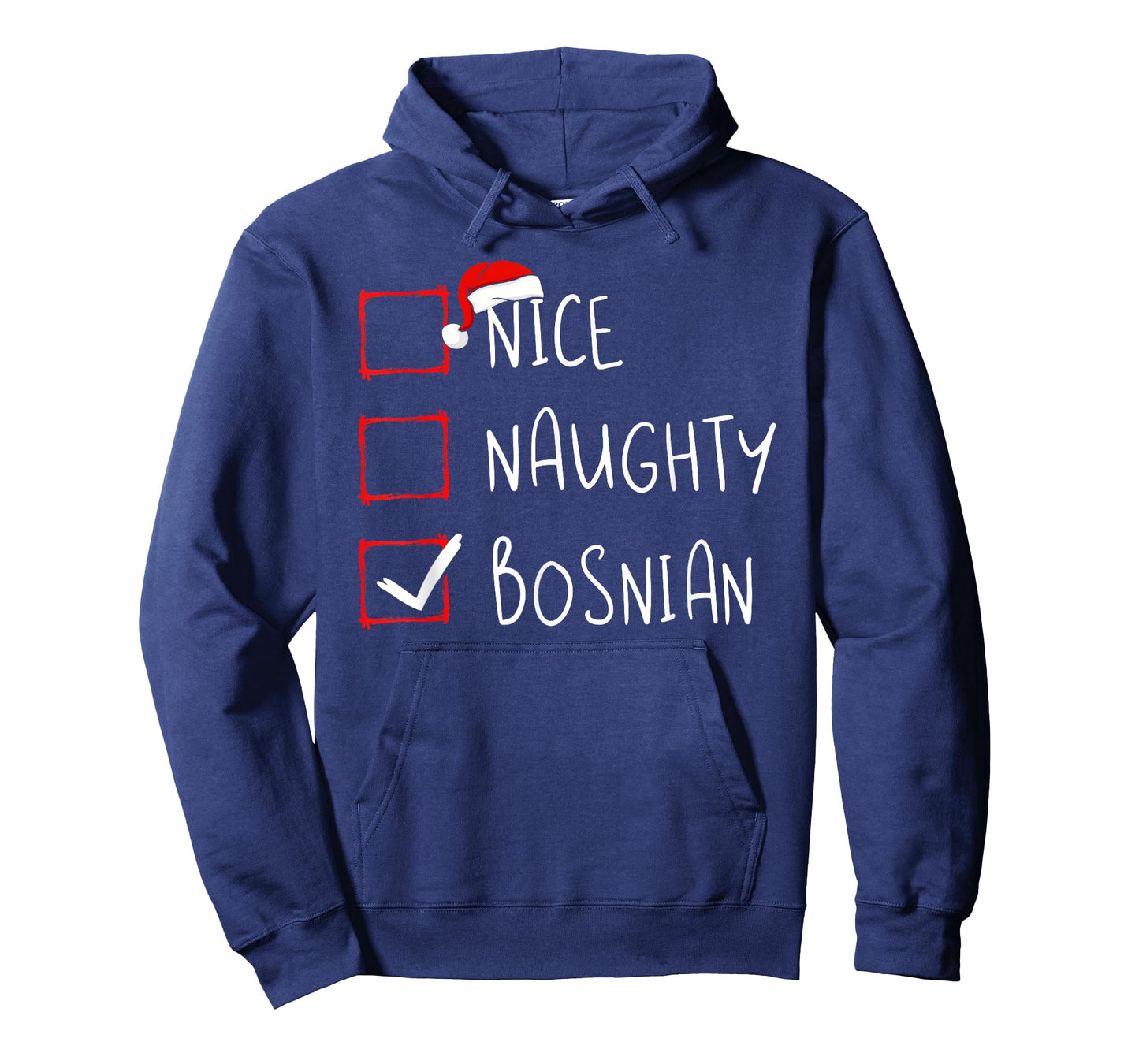 Nice Naughty Bosnian Christmas Bosnia and Herzegovina Roots T-Shirt
