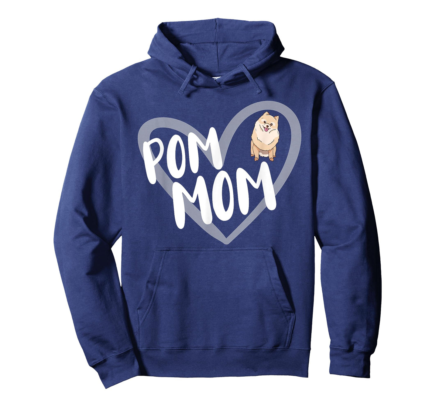 Pom Mom Heart Funny Pomeranian Owner Dog Lover T-Shirt