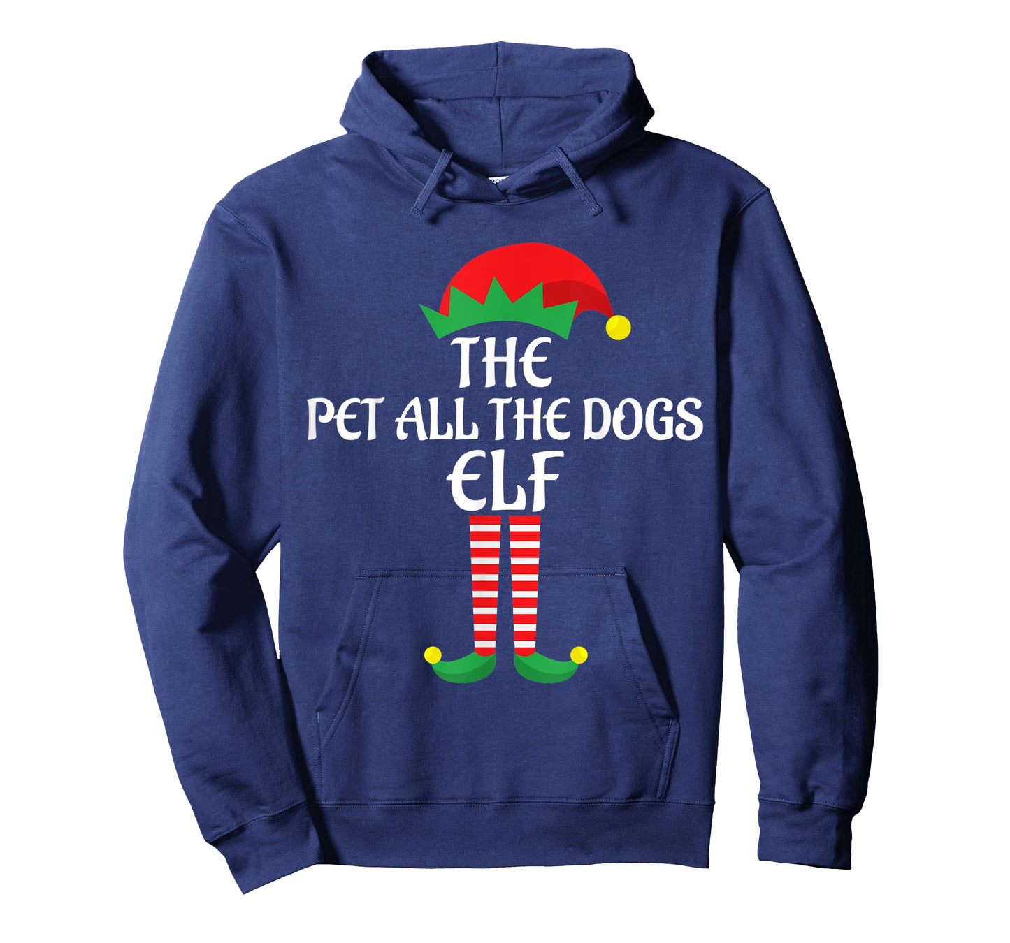 Pet All the Dogs Elf Christmas Theme Family Group Matching T-Shirt