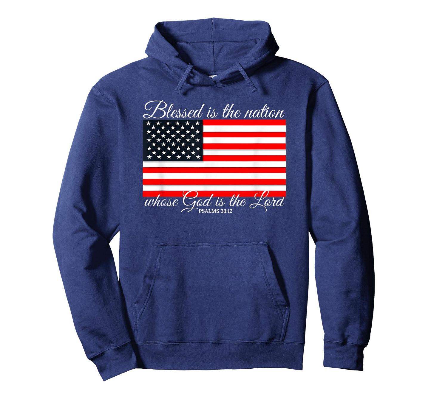 Blessed Is The Nation Psalm 33:12 4th of July Flag T-Shirt