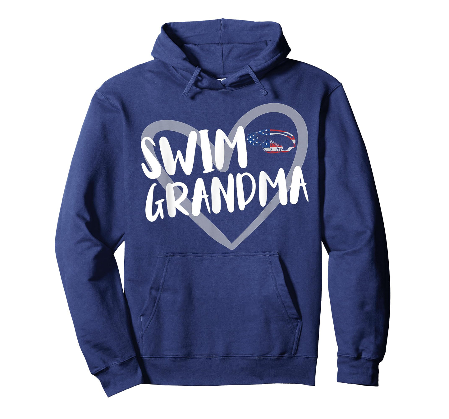 Funny Swimming Swim Grandma USA Flag T-Shirt