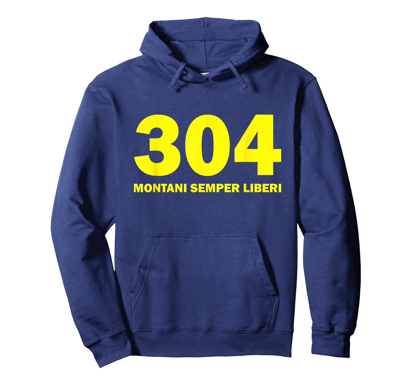 304 Montani Semper Liberi West Virginia T-shirt Blue Gold T-Shirt