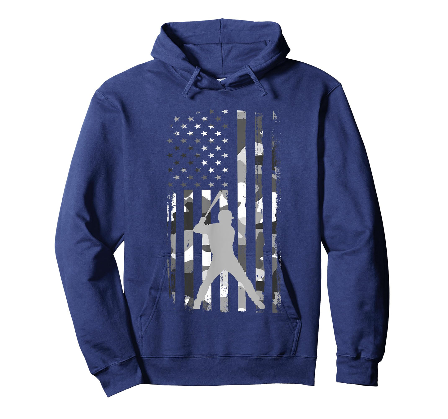 Baseball Player American Flag Camo Patriotic USA Sport Lover T-Shirt
