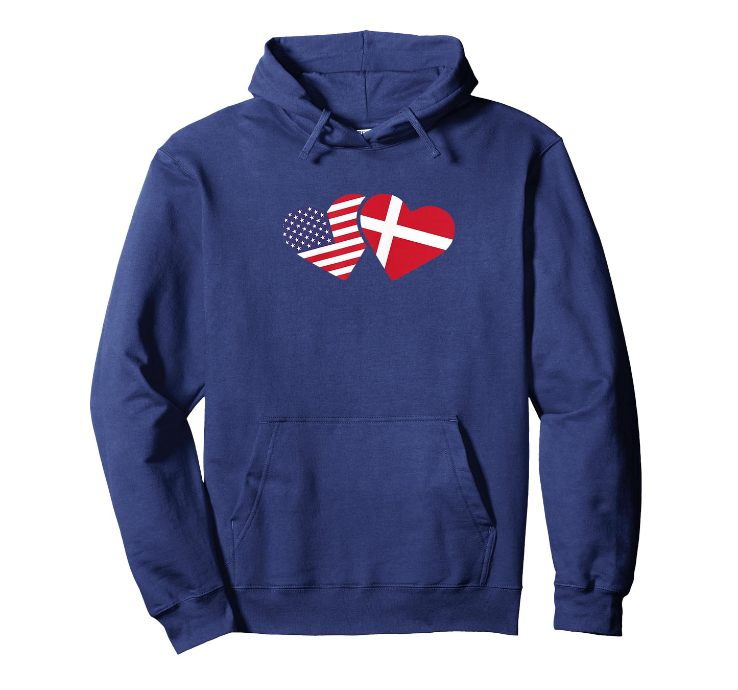 Denmark USA Flag T Shirt Heart Danish American Love T-Shirt