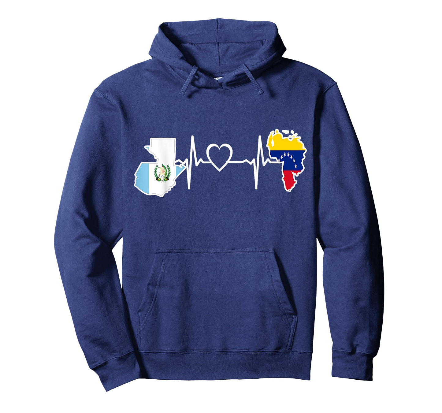 Guatemala Venezuela Flag Guatemalan Venezuelan Heartbeat T-Shirt