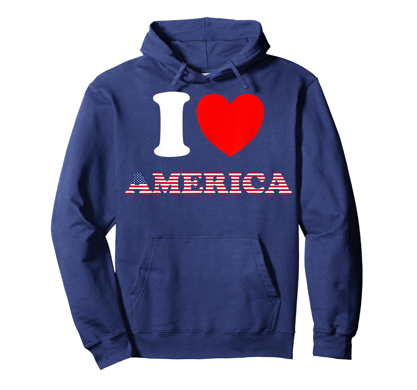 I Heart America, I Love America - Fun United States, US Flag T-Shirt