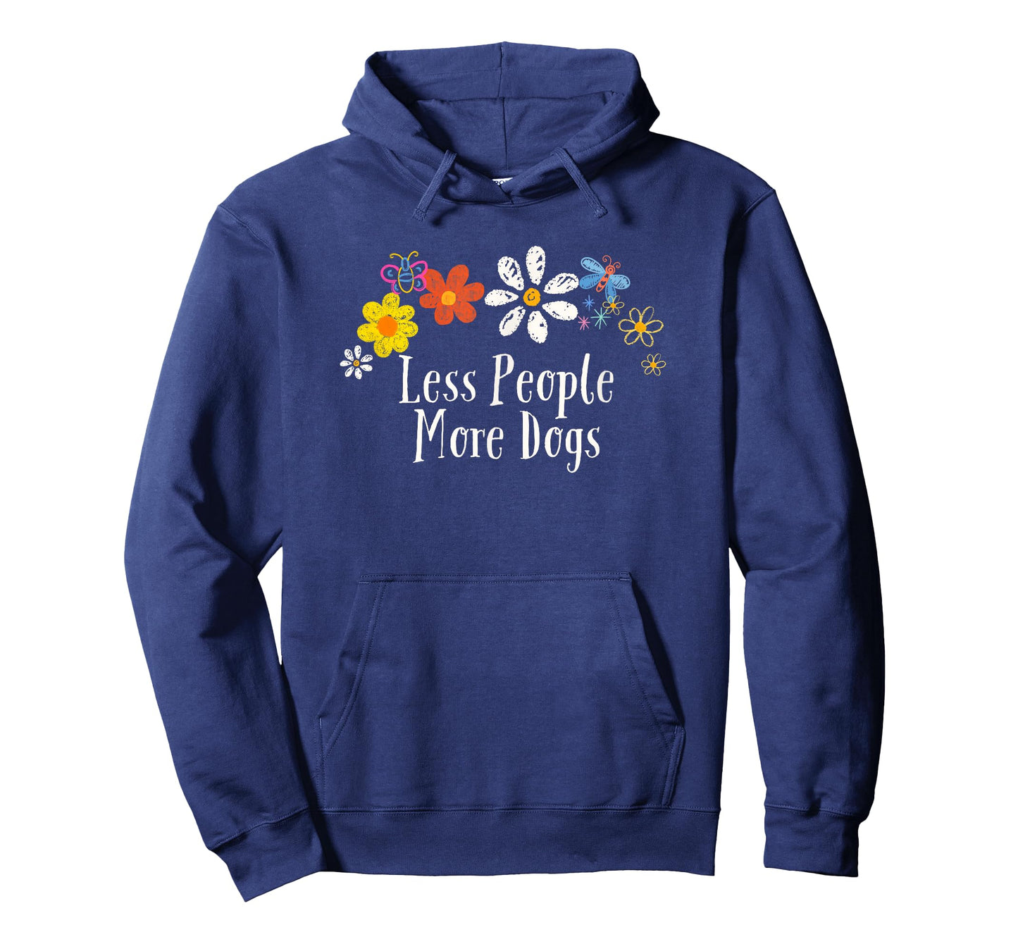 Funny Less People More Dogs Saying Flowers T-Shirt