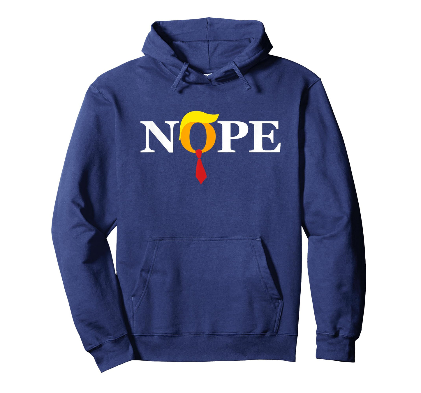 "Nope" Red Tie Trump Wig Orange Face Funny Anti-Trump Gift T-Shirt