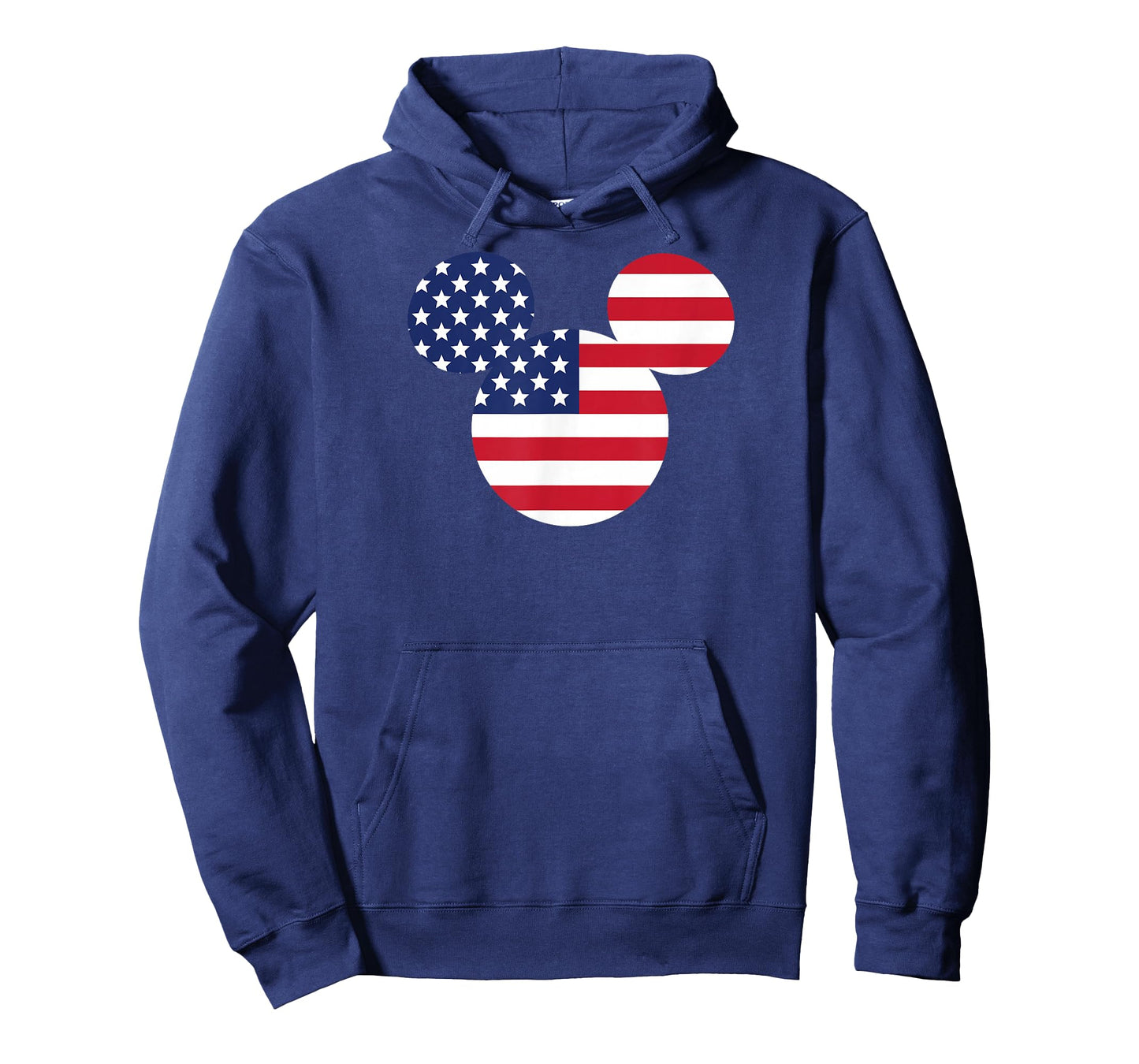 Mickey Mouse - Americana Flag Fill Ear Silhouette T-Shirt