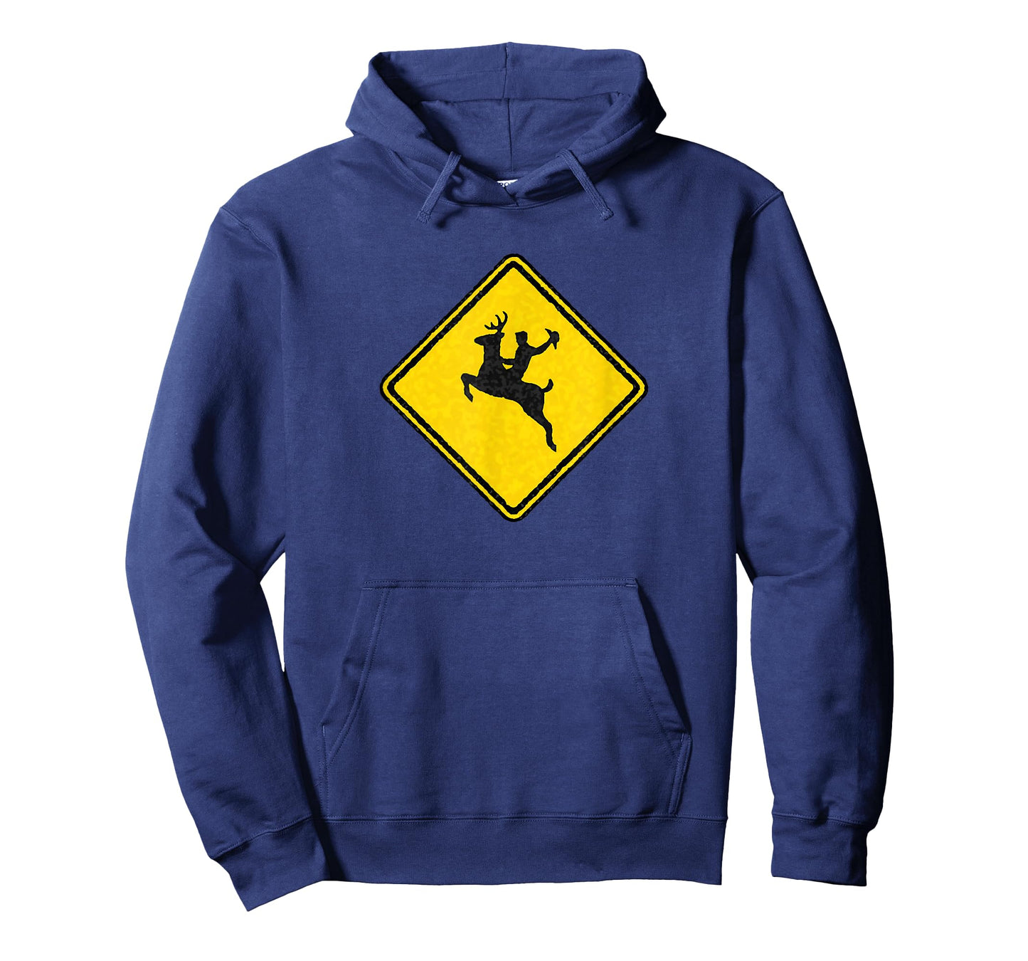 Bucking Deer Crossing Road Sign with Cowboy for Rodeo Fans T-Shirt