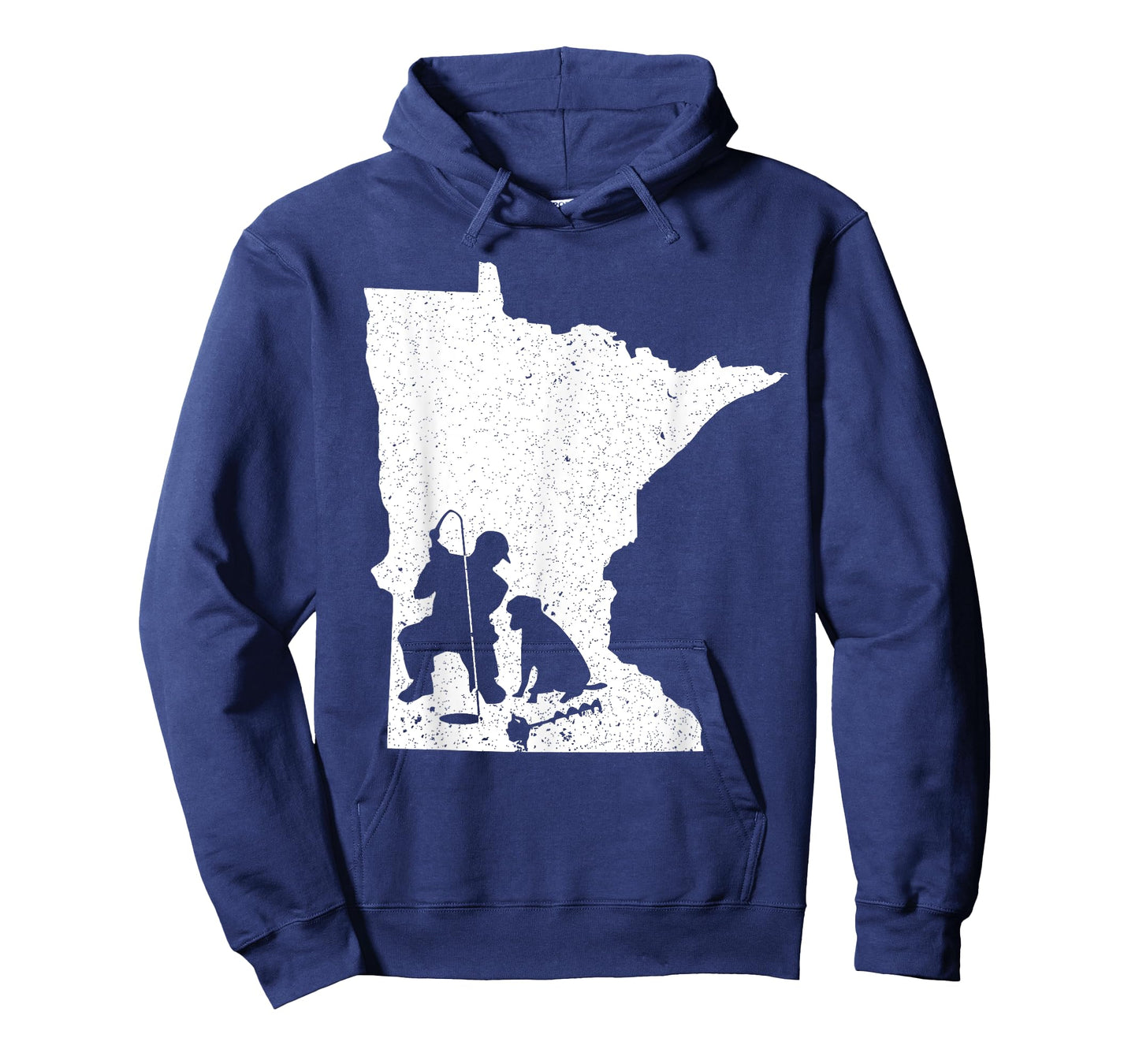 Vintage Minnesota Ice Fishing T-Shirt & Dog Dad Gift Men Women Girls Kids T-Shirt