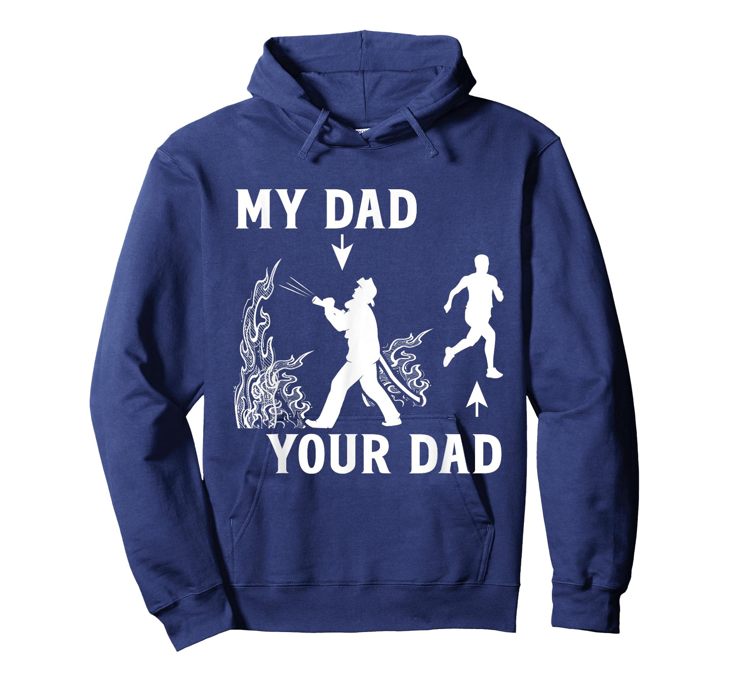 Captain Firefighter Father Funny Fireman Dad My Dad Your Dad T-Shirt