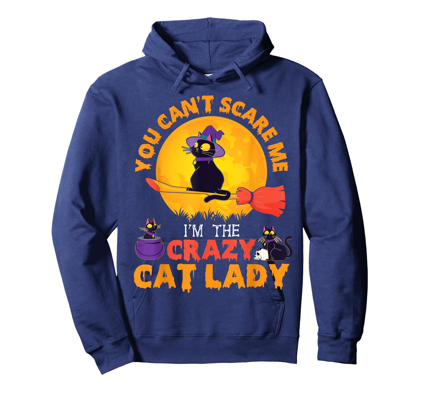 Happy Halloween You Can't Scare Me I'm The Crazy Cat Lady T-Shirt