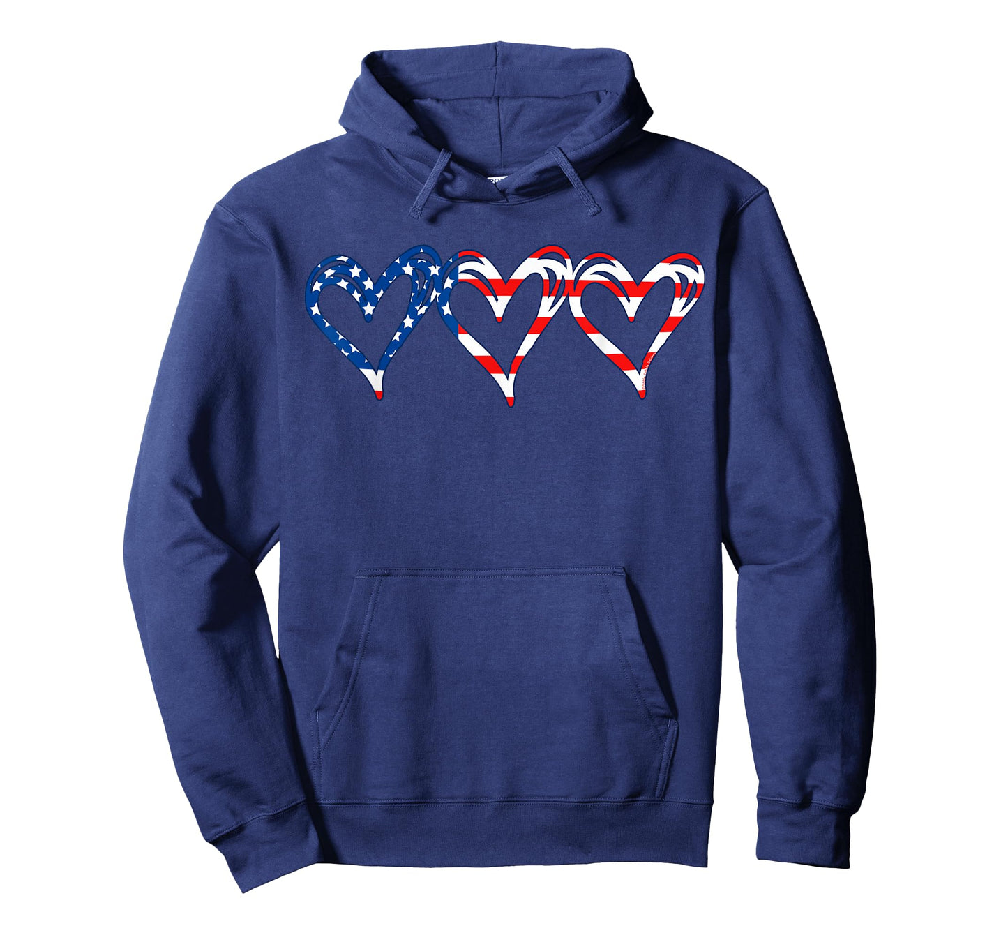 USA Flag Patriotic American Hearts Armed Forces 4th of July T-Shirt