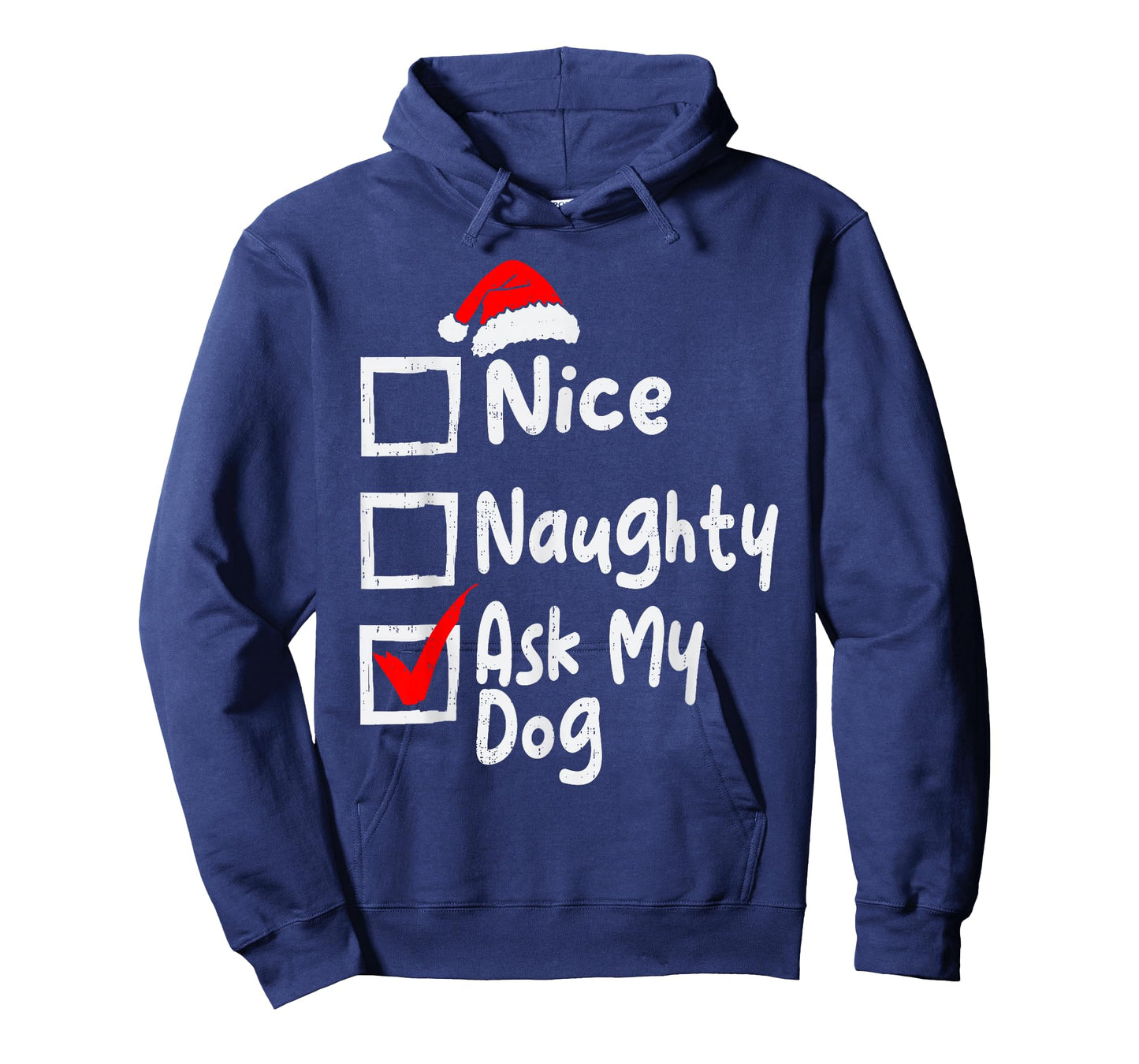 Nice Naughty Ask Dog Funny Christmas List Family Matching T-Shirt