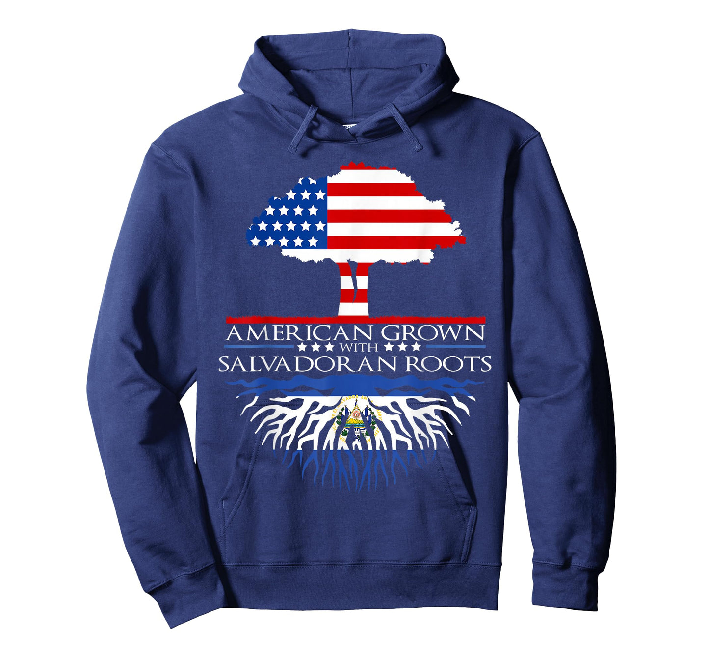 Salvadoran Roots American Grown Tree Flag USA El Salvador T-Shirt