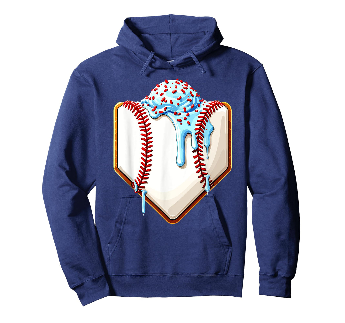 Ice Cream Baseball Drip Home Plate Dripping T-Shirt