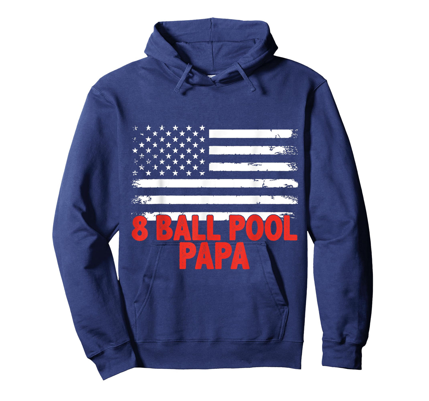 American Flag 8 Ball Pool Papa T-Shirt