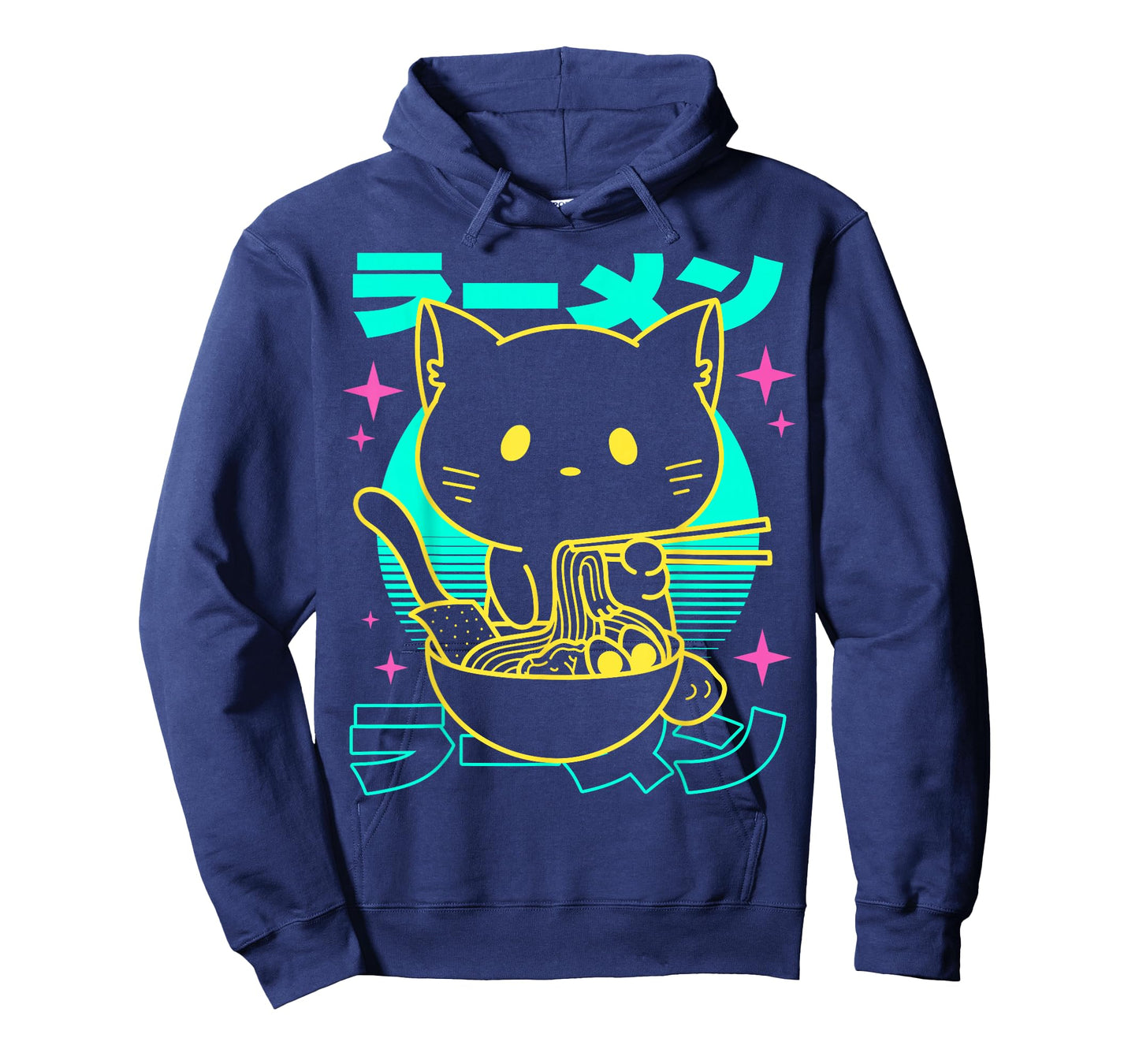 Anime Ramen Cat Japanese Retro Noodles Aesthetic Kawaii Cat T-Shirt