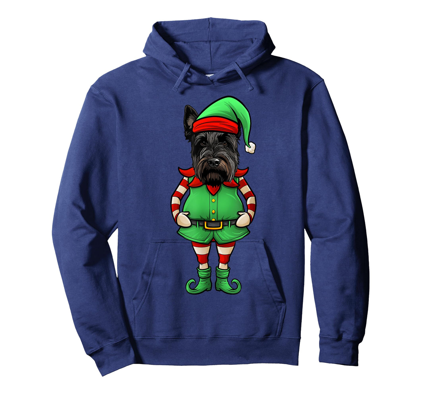 Funny Christmas Elf Scottish Terrier Dog T-Shirt
