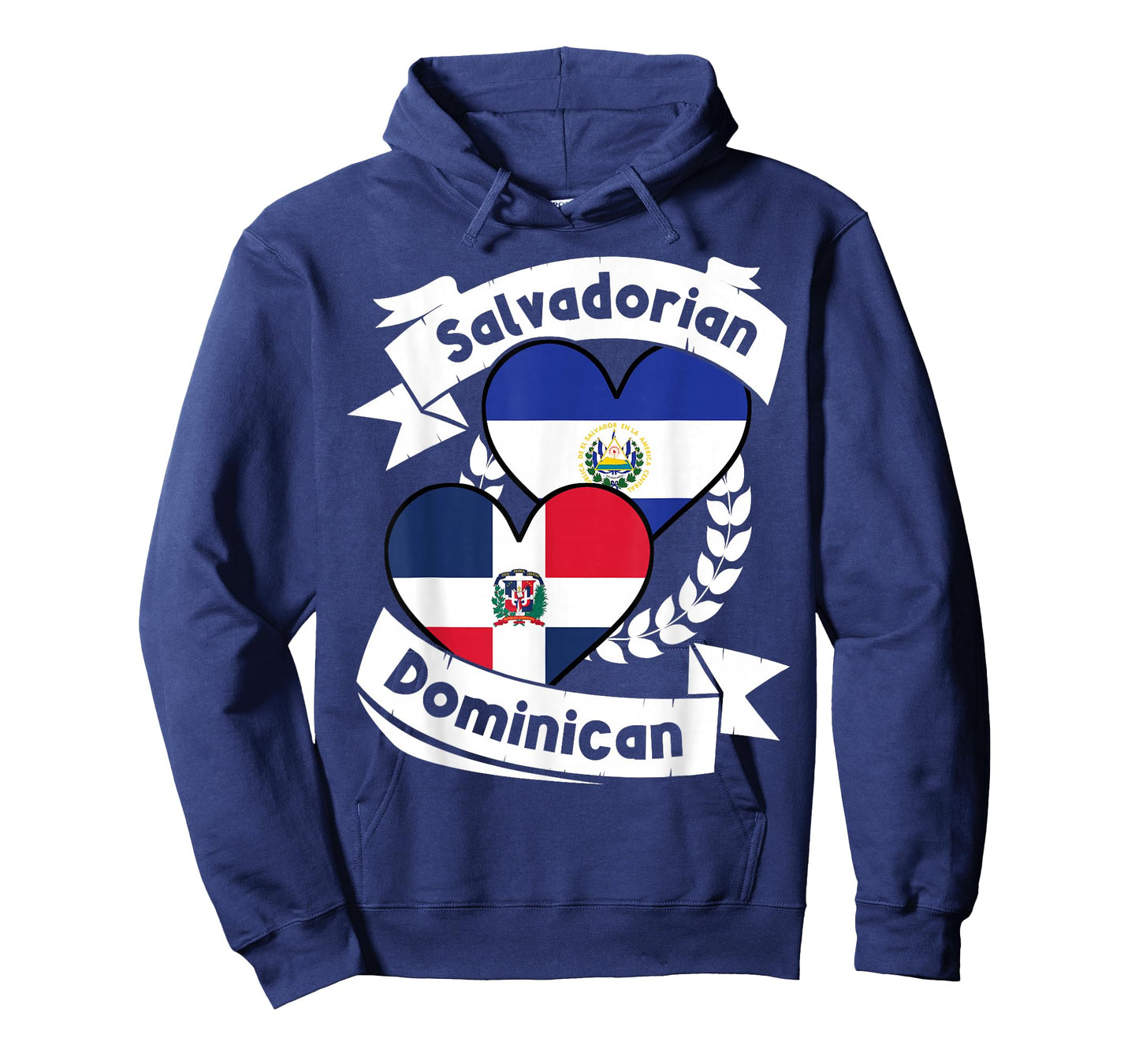 Salvadorian Dominican Heart Flags El Salvador Dominican T-Shirt
