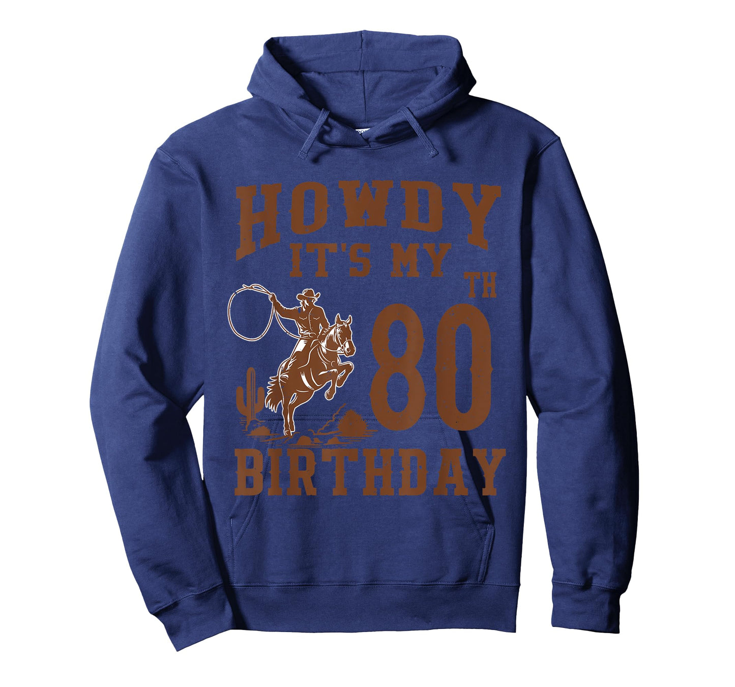 Howdy It's My 80th Birthday Western Cowboy 80 Year Old Bday T-Shirt