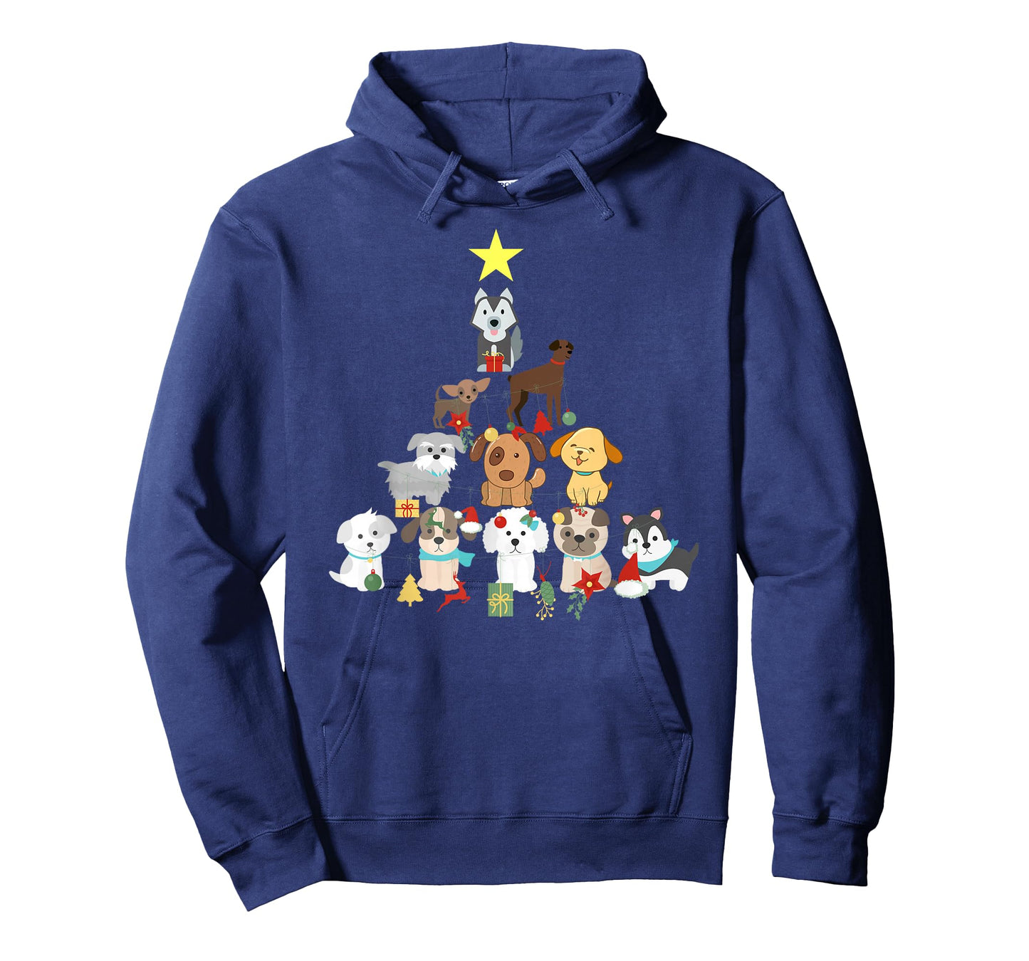 Christmas Dog Tree T-Shirt Cute Funny Puppy Dogs Xmas Tee T-Shirt