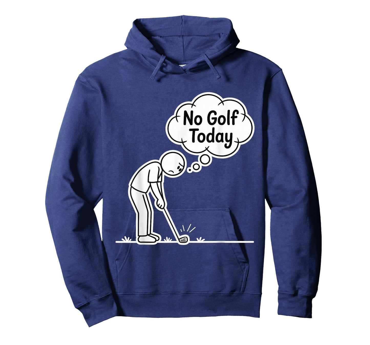 No Golf Today Stickman Design for Golf Lovers and Golfer T-Shirt